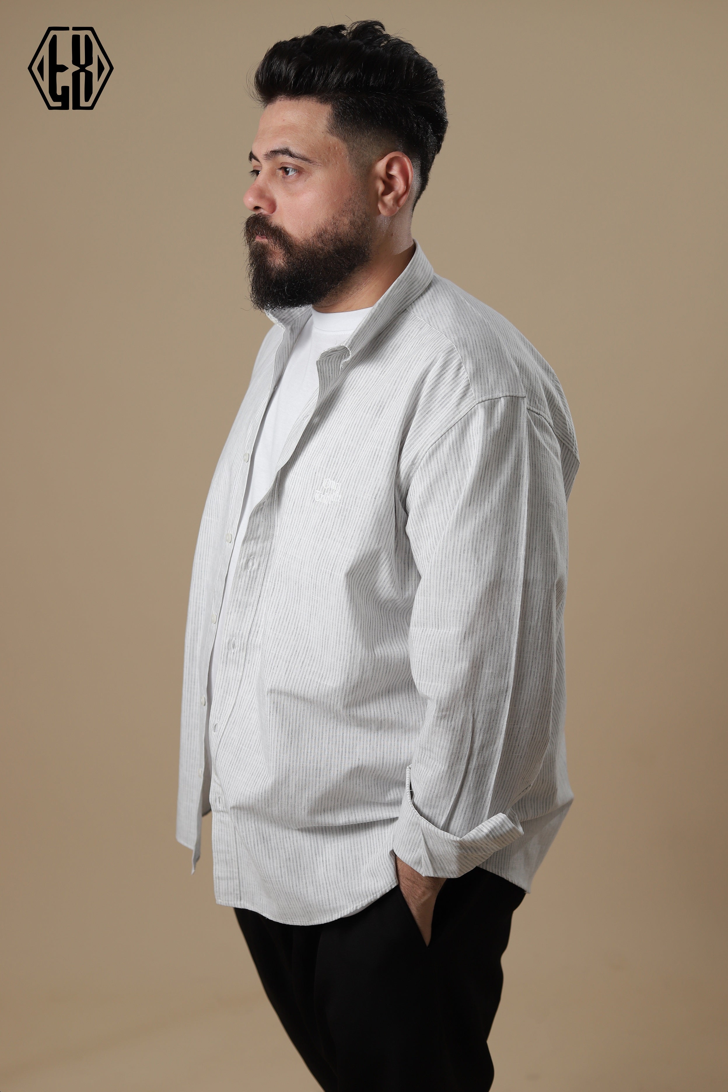 Sriped Only The Triple Linen Shirt