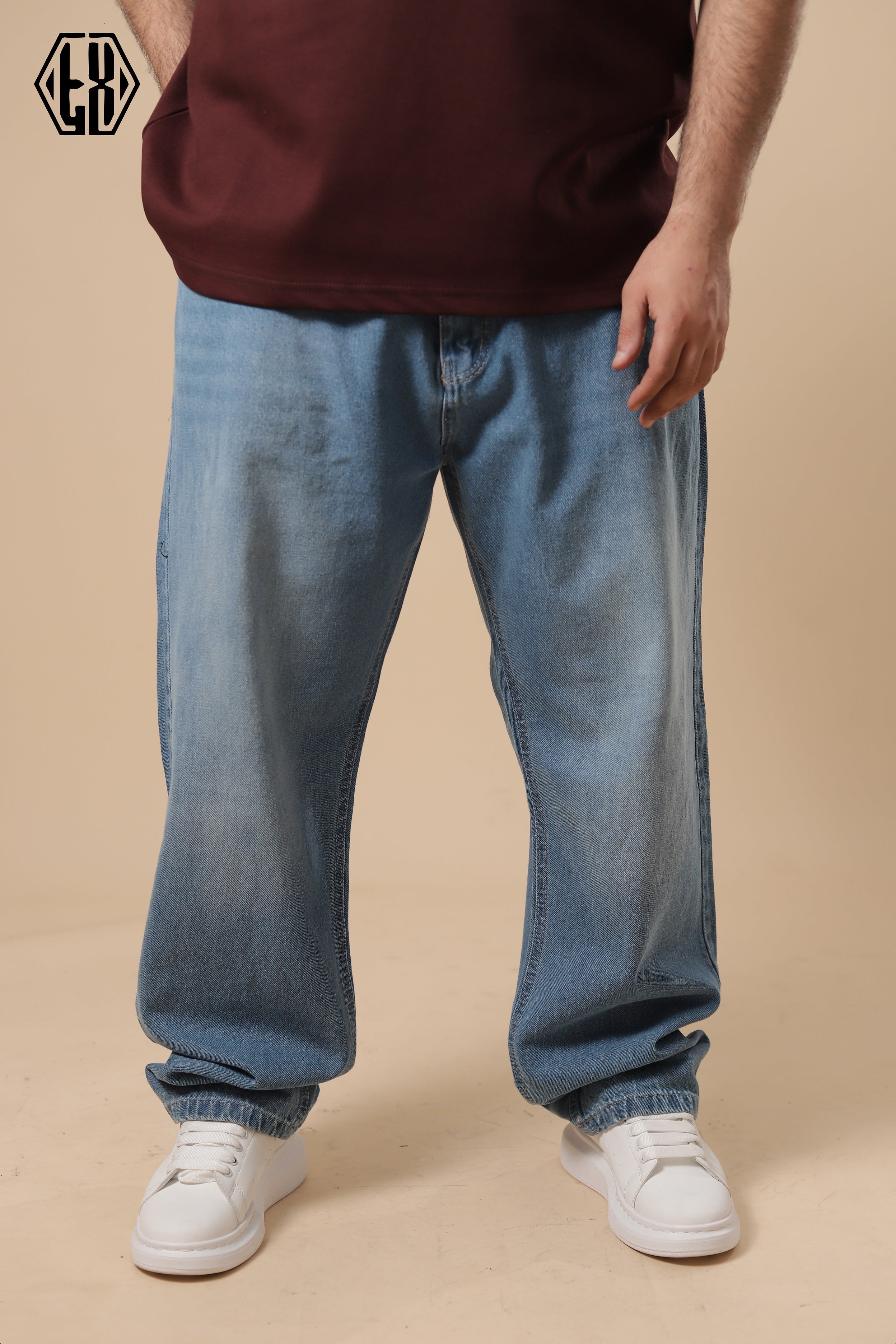 Sky Blue Wide Leg Denim