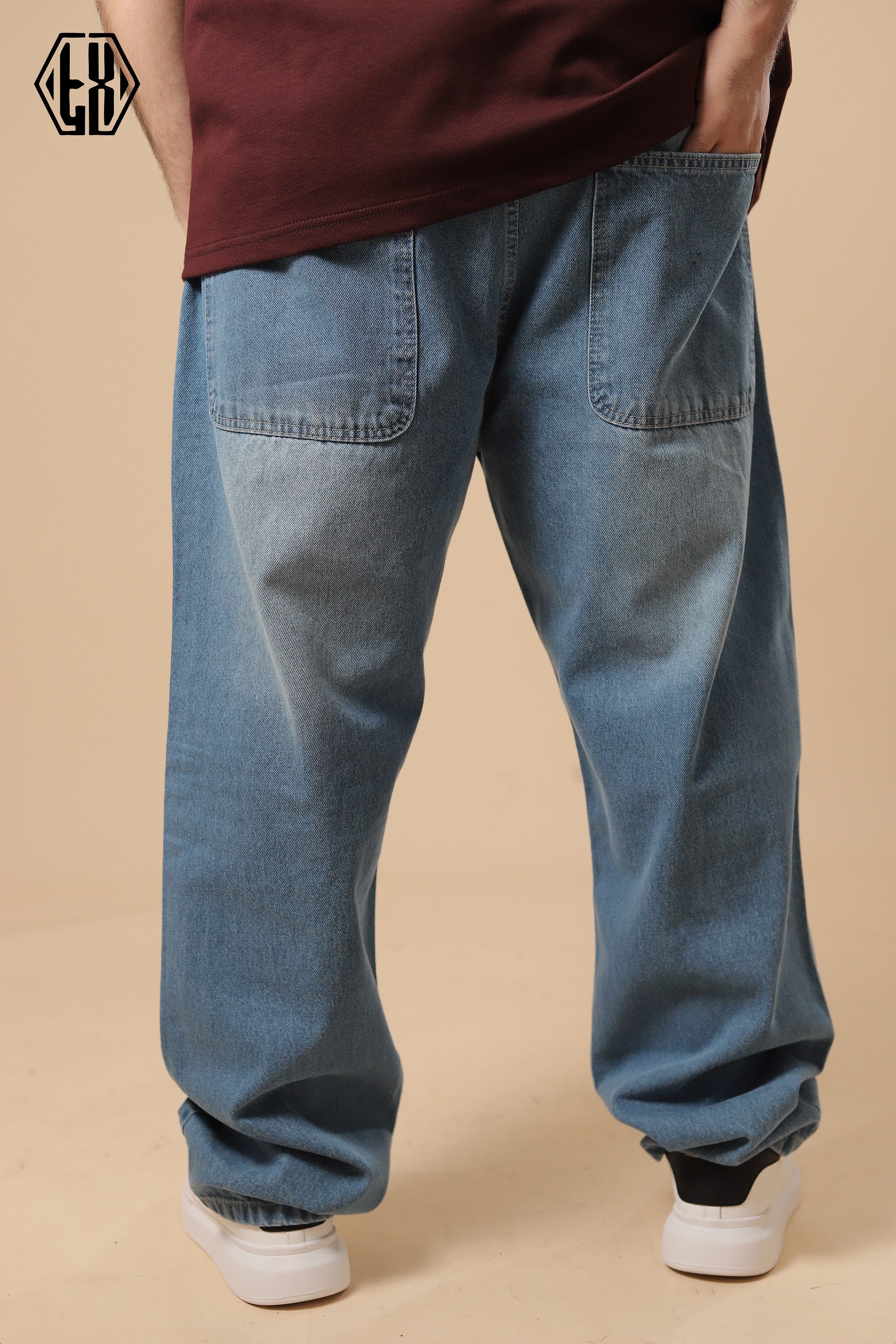 Sky Blue Wide Leg Denim