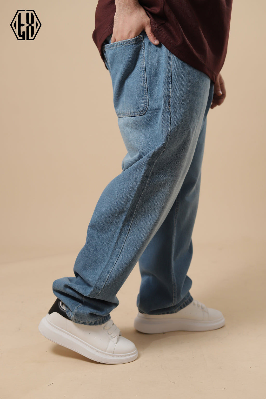 Sky Blue Wide Leg Denim