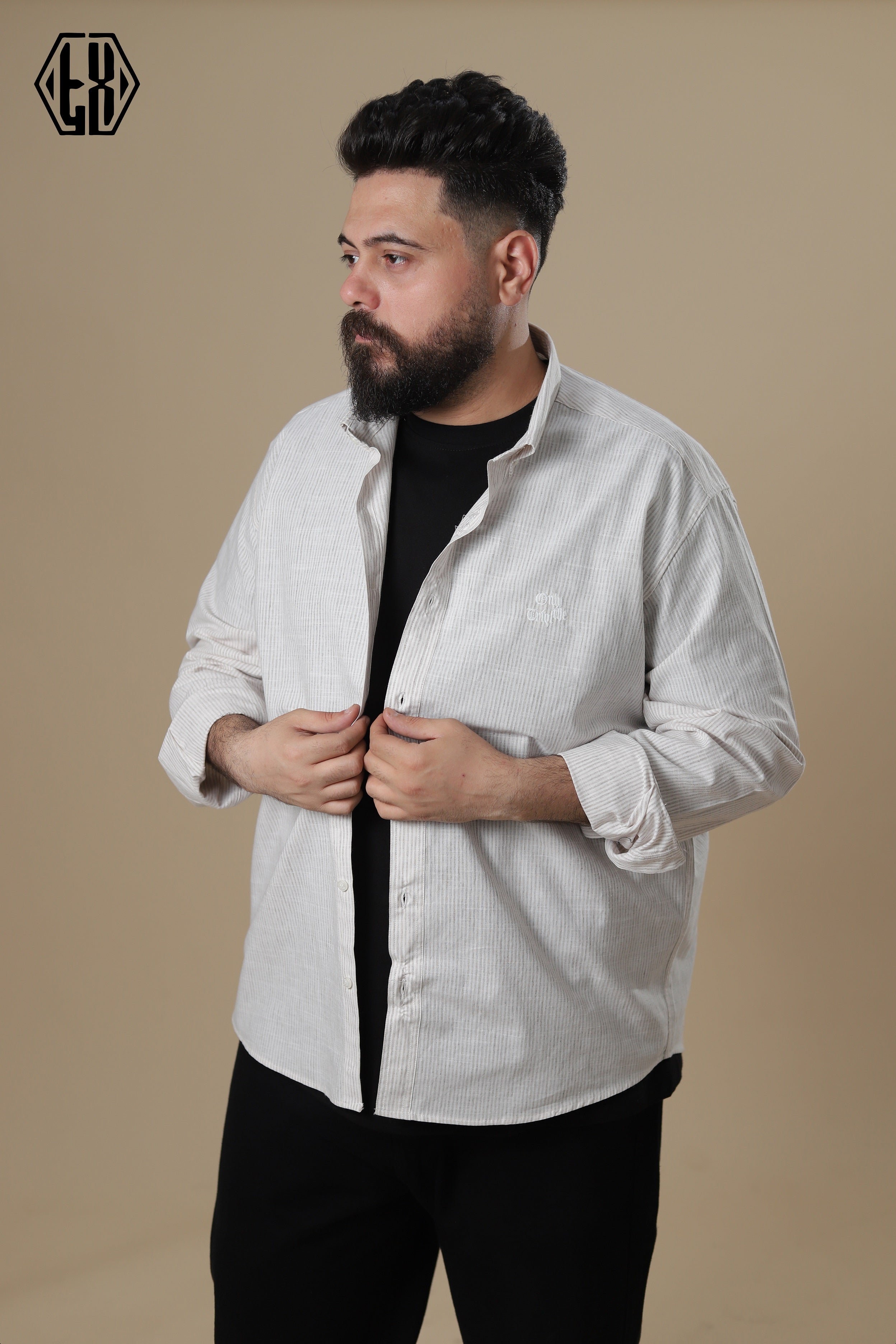 Sriped Only The Triple Linen Shirt