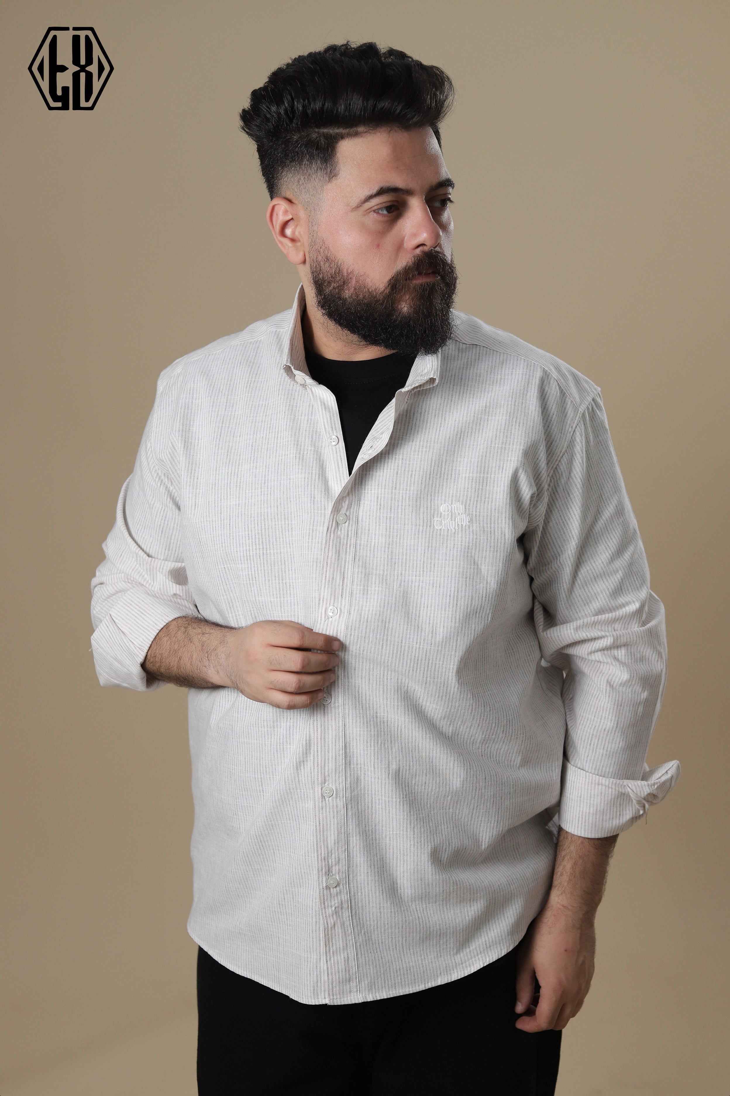 Sriped Only The Triple Linen Shirt