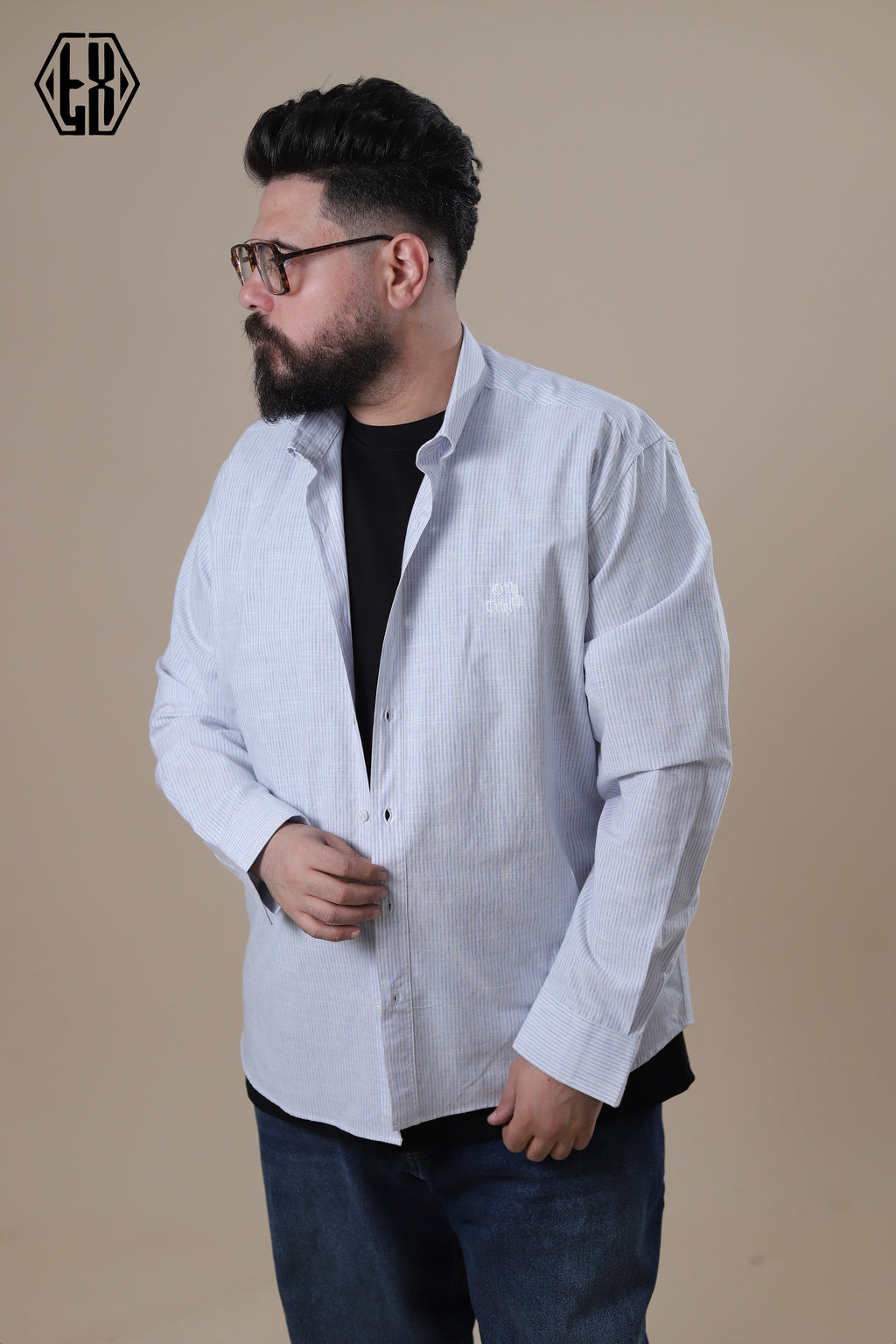 Sriped Only The Triple Linen Shirt