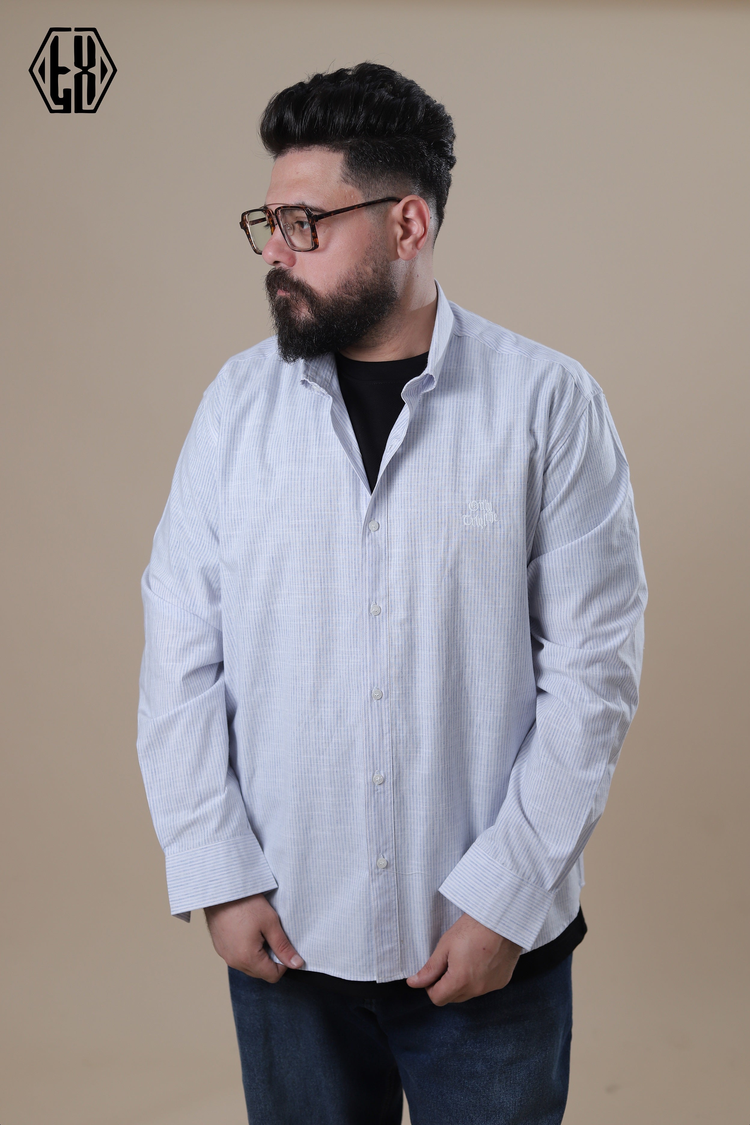 Sriped Only The Triple Linen Shirt
