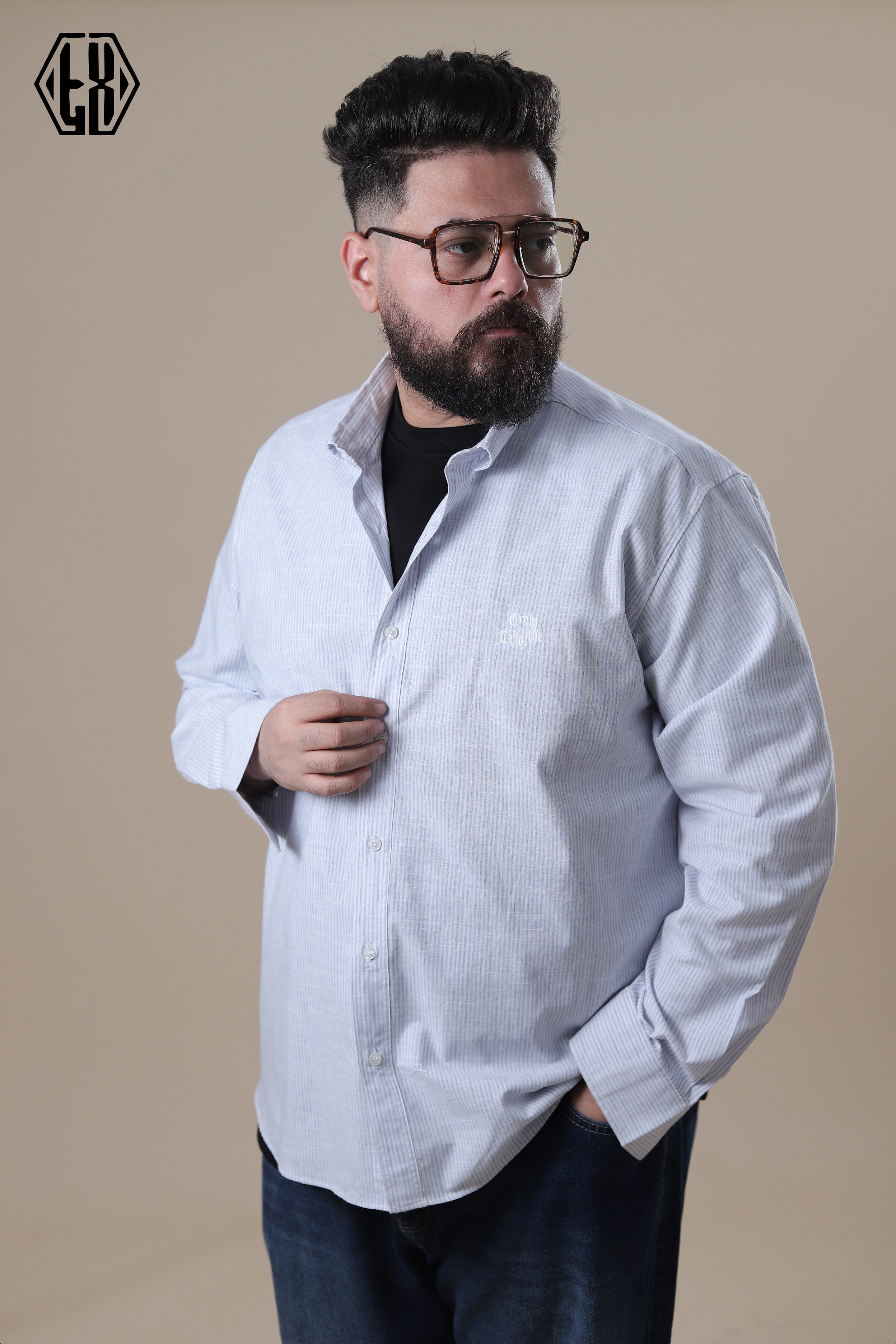 Sriped Only The Triple Linen Shirt