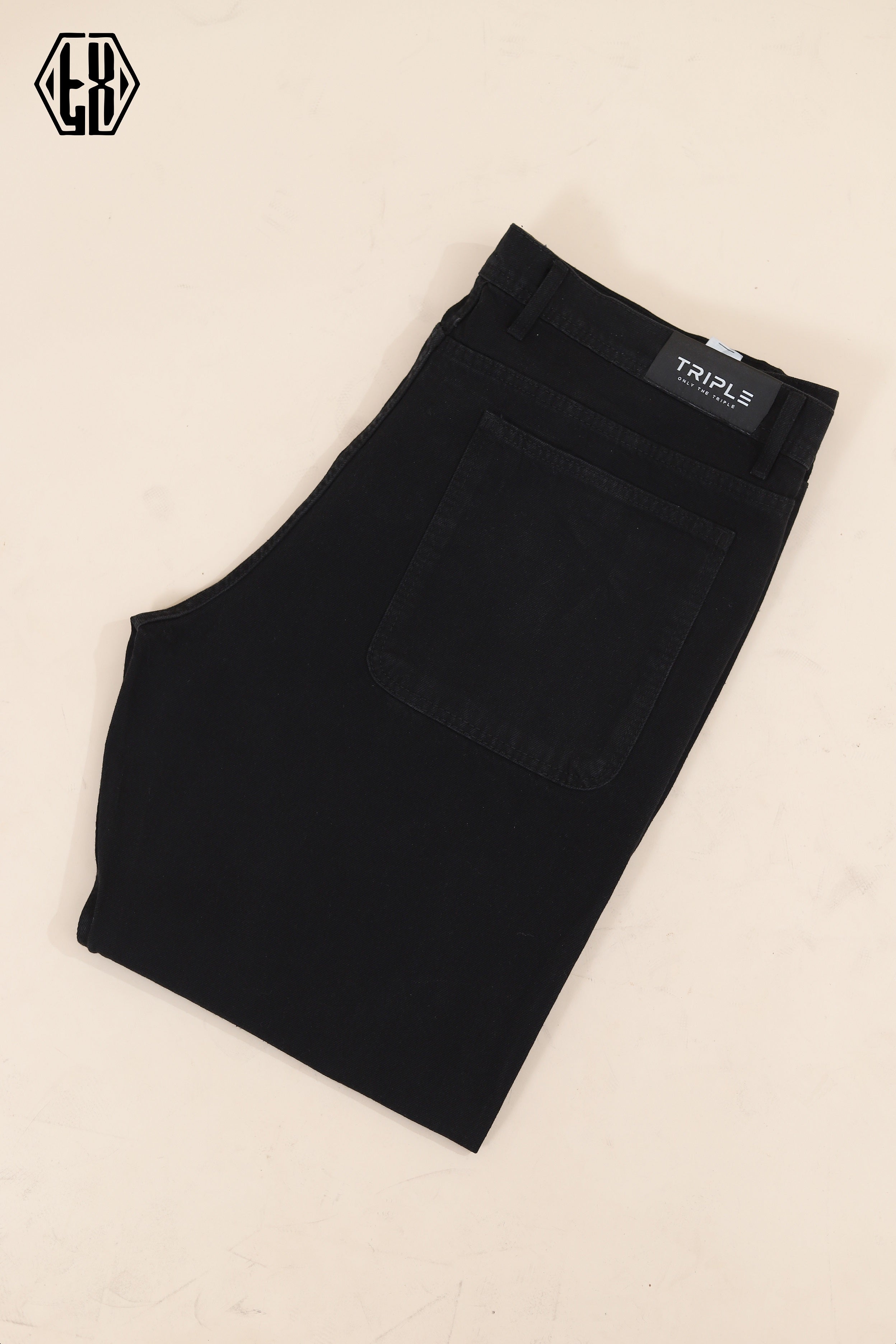Dark Black Wide Leg Denim