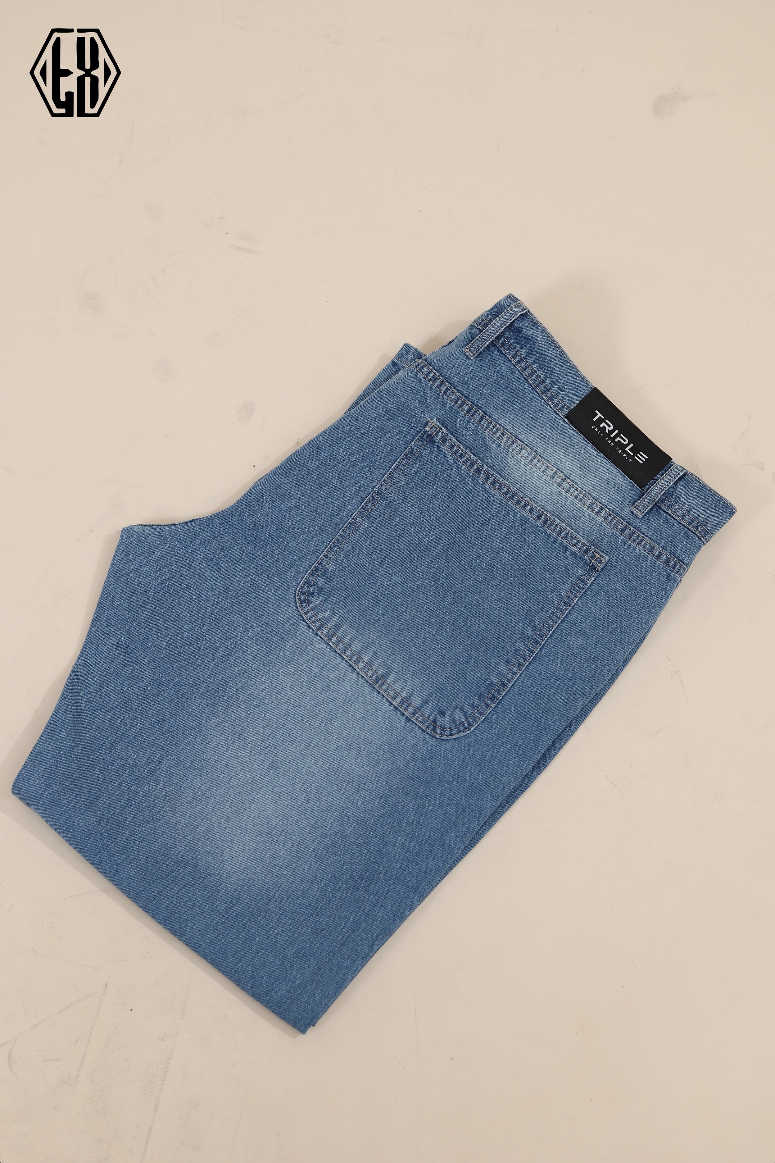 Sky Blue Wide Leg Denim