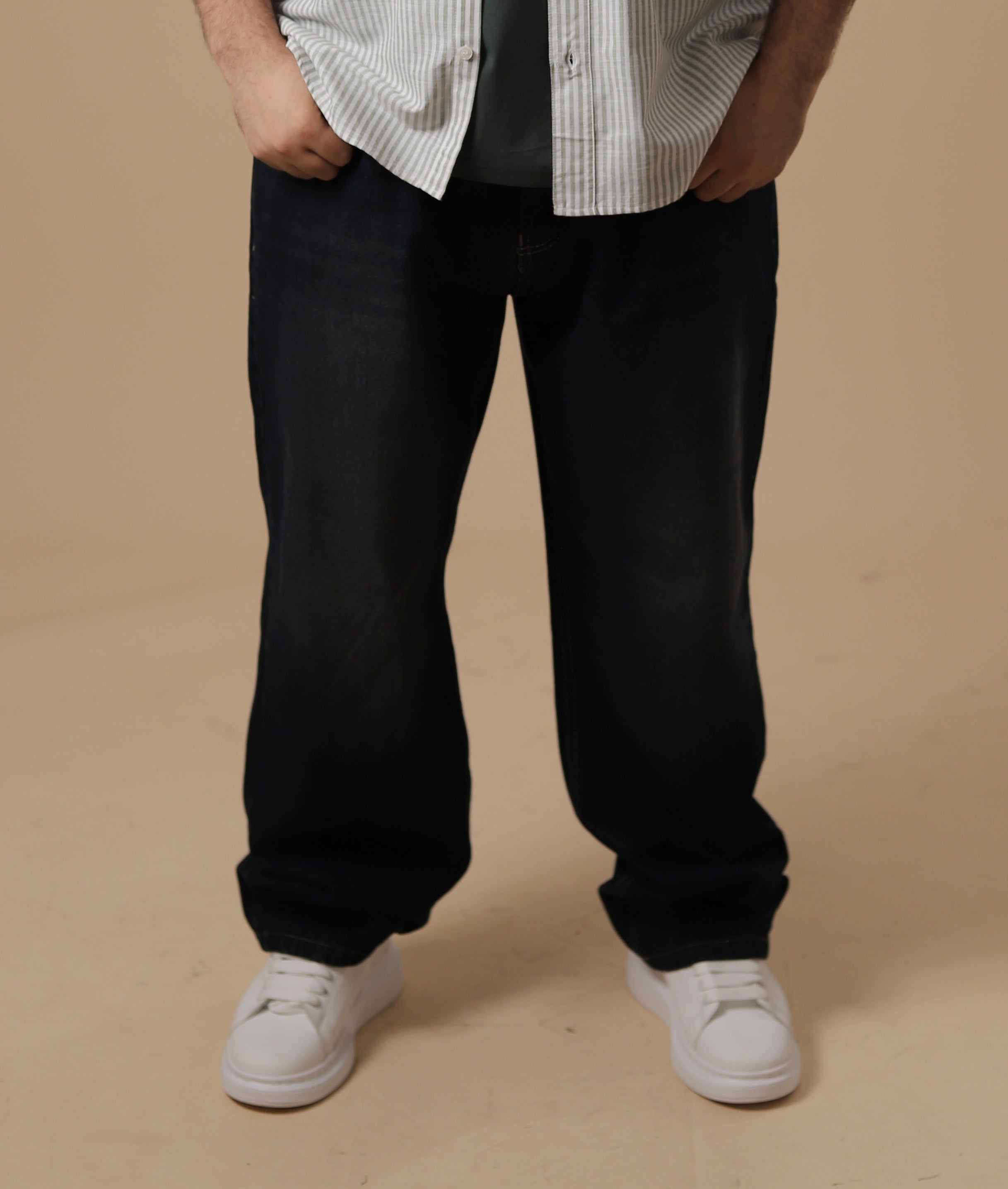 Dark Dirty Wide Leg Denim